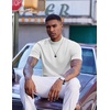 image:imageCOOFANDY Mens Mock Turtleneck Short Sleeve Casual Stretch SweaterWhite
