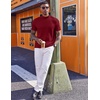 image:imageCOOFANDY Mens Mock Turtleneck Short Sleeve Casual Stretch SweaterWine Red