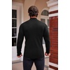 image:imageCOOFANDY Mens Mock Turtleneck Slim Fit Pullover Sweater Casual Basic Knitted Thermal Sweaters01black