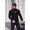 image:imageCOOFANDY Mens Mock Turtleneck Slim Fit Pullover Sweater Casual Basic Knitted Thermal Sweaters01black