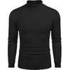 image:imageCOOFANDY Mens Mock Turtleneck Slim Fit Pullover Sweater Casual Basic Knitted Thermal Sweaters01black