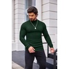 image:imageCOOFANDY Mens Mock Turtleneck Slim Fit Pullover Sweater Casual Basic Knitted Thermal SweatersForest Green