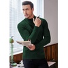 image:imageCOOFANDY Mens Mock Turtleneck Slim Fit Pullover Sweater Casual Basic Knitted Thermal SweatersForest Green