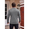 image:imageCOOFANDY Mens Mock Turtleneck Slim Fit Pullover Sweater Casual Basic Knitted Thermal SweatersGrey