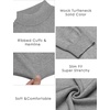 image:imageCOOFANDY Mens Mock Turtleneck Slim Fit Pullover Sweater Casual Basic Knitted Thermal SweatersGrey