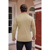image:imageCOOFANDY Mens Mock Turtleneck Slim Fit Pullover Sweater Casual Basic Knitted Thermal SweatersKhaki
