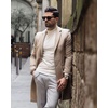 image:imageCOOFANDY Mens Mock Turtleneck Slim Fit Pullover Sweater Casual Basic Knitted Thermal SweatersKhaki