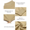 image:imageCOOFANDY Mens Mock Turtleneck Slim Fit Pullover Sweater Casual Basic Knitted Thermal SweatersKhaki