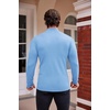 image:imageCOOFANDY Mens Mock Turtleneck Slim Fit Pullover Sweater Casual Basic Knitted Thermal SweatersLight Blue