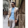 image:imageCOOFANDY Mens Mock Turtleneck Slim Fit Pullover Sweater Casual Basic Knitted Thermal SweatersLight Blue