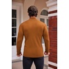 image:imageCOOFANDY Mens Mock Turtleneck Slim Fit Pullover Sweater Casual Basic Knitted Thermal SweatersLight Brown