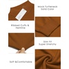 image:imageCOOFANDY Mens Mock Turtleneck Slim Fit Pullover Sweater Casual Basic Knitted Thermal SweatersLight Brown