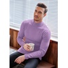 image:imageCOOFANDY Mens Mock Turtleneck Slim Fit Pullover Sweater Casual Basic Knitted Thermal SweatersLilac