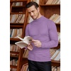image:imageCOOFANDY Mens Mock Turtleneck Slim Fit Pullover Sweater Casual Basic Knitted Thermal SweatersLilac