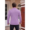 image:imageCOOFANDY Mens Mock Turtleneck Slim Fit Pullover Sweater Casual Basic Knitted Thermal SweatersLilac