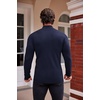 image:imageCOOFANDY Mens Mock Turtleneck Slim Fit Pullover Sweater Casual Basic Knitted Thermal SweatersNavy Blue