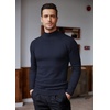 image:imageCOOFANDY Mens Mock Turtleneck Slim Fit Pullover Sweater Casual Basic Knitted Thermal SweatersNavy Blue