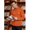 image:imageCOOFANDY Mens Mock Turtleneck Slim Fit Pullover Sweater Casual Basic Knitted Thermal SweatersOrange