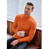 image:imageCOOFANDY Mens Mock Turtleneck Slim Fit Pullover Sweater Casual Basic Knitted Thermal SweatersOrange