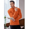 image:imageCOOFANDY Mens Mock Turtleneck Slim Fit Pullover Sweater Casual Basic Knitted Thermal SweatersOrange