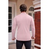 image:imageCOOFANDY Mens Mock Turtleneck Slim Fit Pullover Sweater Casual Basic Knitted Thermal SweatersPink