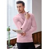 image:imageCOOFANDY Mens Mock Turtleneck Slim Fit Pullover Sweater Casual Basic Knitted Thermal SweatersPink