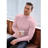 image:imageCOOFANDY Mens Mock Turtleneck Slim Fit Pullover Sweater Casual Basic Knitted Thermal SweatersPink