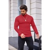 image:imageCOOFANDY Mens Mock Turtleneck Slim Fit Pullover Sweater Casual Basic Knitted Thermal SweatersRed
