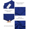 image:imageCOOFANDY Mens Mock Turtleneck Slim Fit Pullover Sweater Casual Basic Knitted Thermal SweatersRoyal Blue