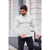 image:imageCOOFANDY Mens Mock Turtleneck Slim Fit Pullover Sweater Casual Basic Knitted Thermal SweatersWhite