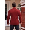 image:imageCOOFANDY Mens Mock Turtleneck Slim Fit Pullover Sweater Casual Basic Knitted Thermal SweatersWine Red