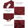 image:imageCOOFANDY Mens Mock Turtleneck Slim Fit Pullover Sweater Casual Basic Knitted Thermal SweatersWine Red