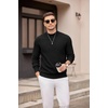 image:imageCOOFANDY Mens Mock Turtleneck Sweater Long Sleeve Knitted Slim Fit Casual Half Neck Pullover SweatersBlack