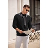 image:imageCOOFANDY Mens Mock Turtleneck Sweater Long Sleeve Knitted Slim Fit Casual Half Neck Pullover SweatersBlack