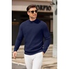 image:imageCOOFANDY Mens Mock Turtleneck Sweater Long Sleeve Knitted Slim Fit Casual Half Neck Pullover SweatersBlue Purple