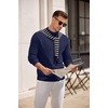 image:imageCOOFANDY Mens Mock Turtleneck Sweater Long Sleeve Knitted Slim Fit Casual Half Neck Pullover SweatersBlue Purple