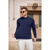image:imageCOOFANDY Mens Mock Turtleneck Sweater Long Sleeve Knitted Slim Fit Casual Half Neck Pullover SweatersBlue Purple