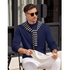 image:imageCOOFANDY Mens Mock Turtleneck Sweater Long Sleeve Knitted Slim Fit Casual Half Neck Pullover SweatersBlue Purple