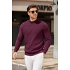 image:imageCOOFANDY Mens Mock Turtleneck Sweater Long Sleeve Knitted Slim Fit Casual Half Neck Pullover SweatersDark Red