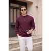 image:imageCOOFANDY Mens Mock Turtleneck Sweater Long Sleeve Knitted Slim Fit Casual Half Neck Pullover SweatersDark Red