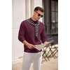 image:imageCOOFANDY Mens Mock Turtleneck Sweater Long Sleeve Knitted Slim Fit Casual Half Neck Pullover SweatersDark Red
