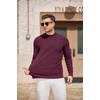 image:imageCOOFANDY Mens Mock Turtleneck Sweater Long Sleeve Knitted Slim Fit Casual Half Neck Pullover SweatersDark Red