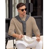 image:imageCOOFANDY Mens Mock Turtleneck Sweater Long Sleeve Knitted Slim Fit Casual Half Neck Pullover SweatersKhaki