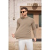 image:imageCOOFANDY Mens Mock Turtleneck Sweater Long Sleeve Knitted Slim Fit Casual Half Neck Pullover SweatersKhaki