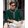 image:imageCOOFANDY Mens Mock Turtleneck Sweater Long Sleeve Knitted Slim Fit Casual Half Neck Pullover SweatersLake Green