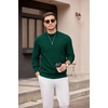 image:imageCOOFANDY Mens Mock Turtleneck Sweater Long Sleeve Knitted Slim Fit Casual Half Neck Pullover SweatersLake Green