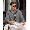 image:imageCOOFANDY Mens Mock Turtleneck Sweater Long Sleeve Knitted Slim Fit Casual Half Neck Pullover SweatersMiddle Grey