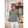 image:imageCOOFANDY Mens Mock Turtleneck Sweater Long Sleeve Knitted Slim Fit Casual Half Neck Pullover SweatersMiddle Grey