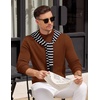 image:imageCOOFANDY Mens Mock Turtleneck Sweater Long Sleeve Knitted Slim Fit Casual Half Neck Pullover SweatersTerracotta