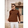 image:imageCOOFANDY Mens Mock Turtleneck Sweater Long Sleeve Knitted Slim Fit Casual Half Neck Pullover SweatersTerracotta